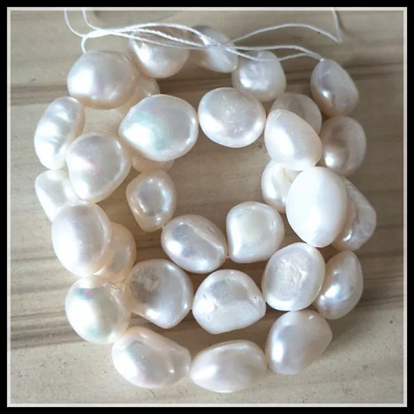 1 string tenyésztett édesvízi gyöngy fehér gyöngy női karkötők, hogy a kiegészítők 10-11mm szabálytalan alakú diy gyöngyök megállapítások
