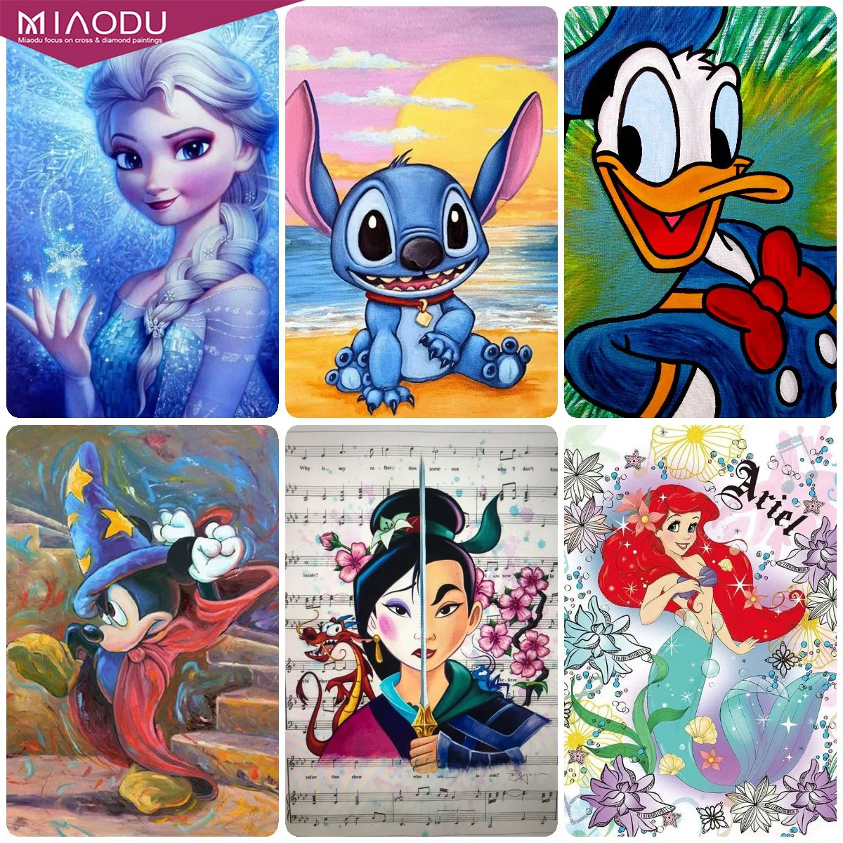 5D Diy Gyémánt Festmény Disney rajzfilmfigurák Mulan Mickey Ariel Hímzés Cross Stitch Otthon Dekor, Mozaik, Ajándék