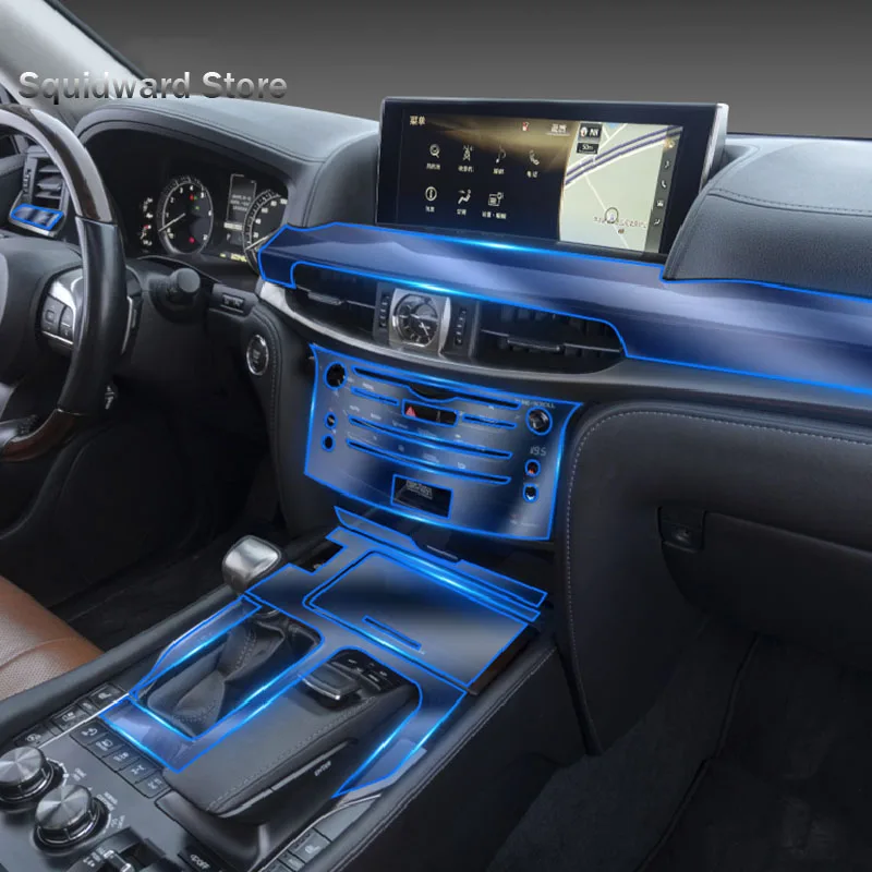 A Lexus LX570 2016-2019 Autó Belső középkonzol Átlátszó TPU Védőfólia Anti-scratc Javítás film Accessorie LHD RHD