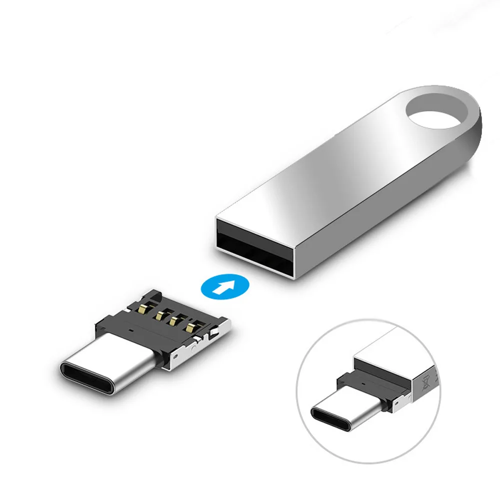 Etmakit 5 Db C-Típusú Interfész Adapter Xiaomi Samsung Szuper Telefon Macbook USB-C-USB OTG Átalakító adapter Lemez