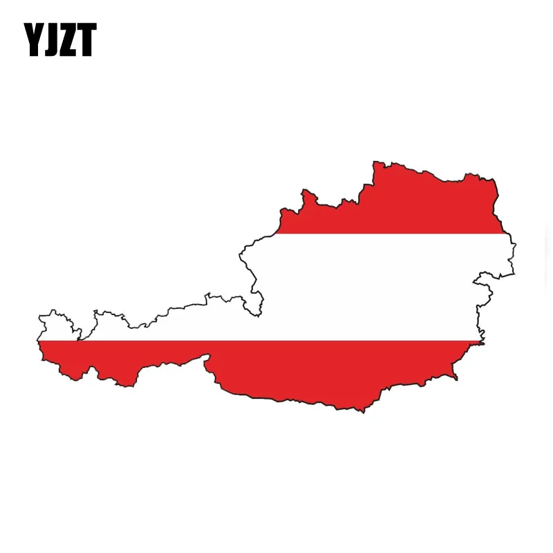YJZT 14.2 CM*7.4 CM Fényvisszaverő Ausztria SZILUETT Zászló, Autó Matrica, Matrica Tartozékok PVC 6-0426